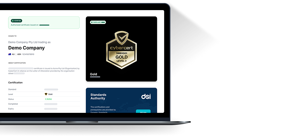 CyberCert | Certified Cybersecurity Simplified for SMBs